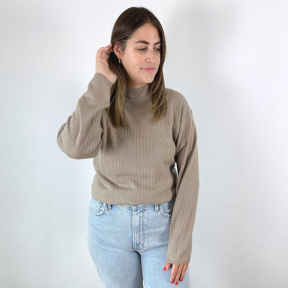 Vintage Neutral Oversized Sweater